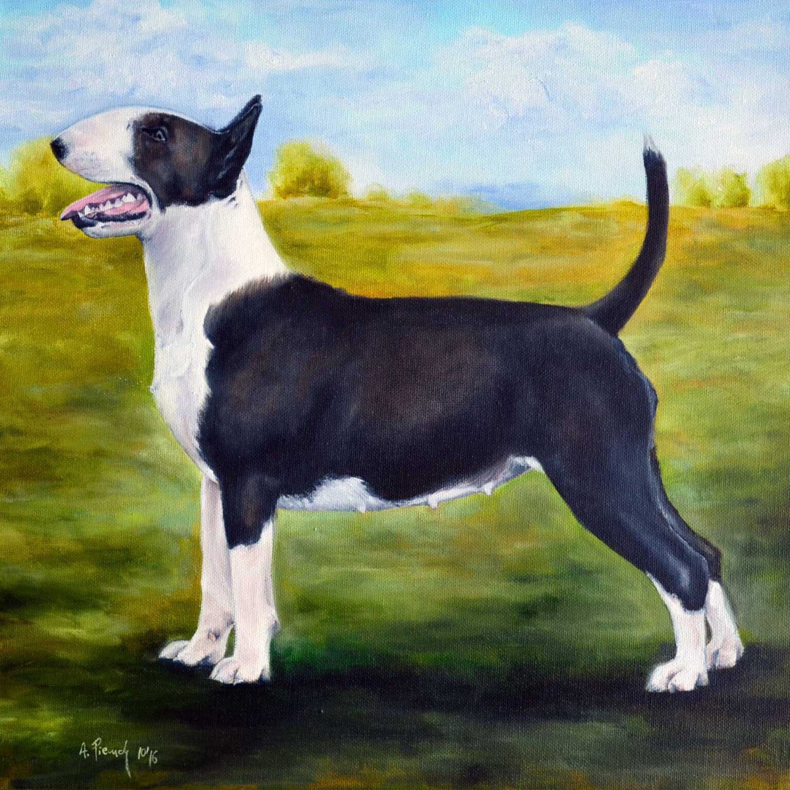 Bull Terrier, oil on canvas, 2016