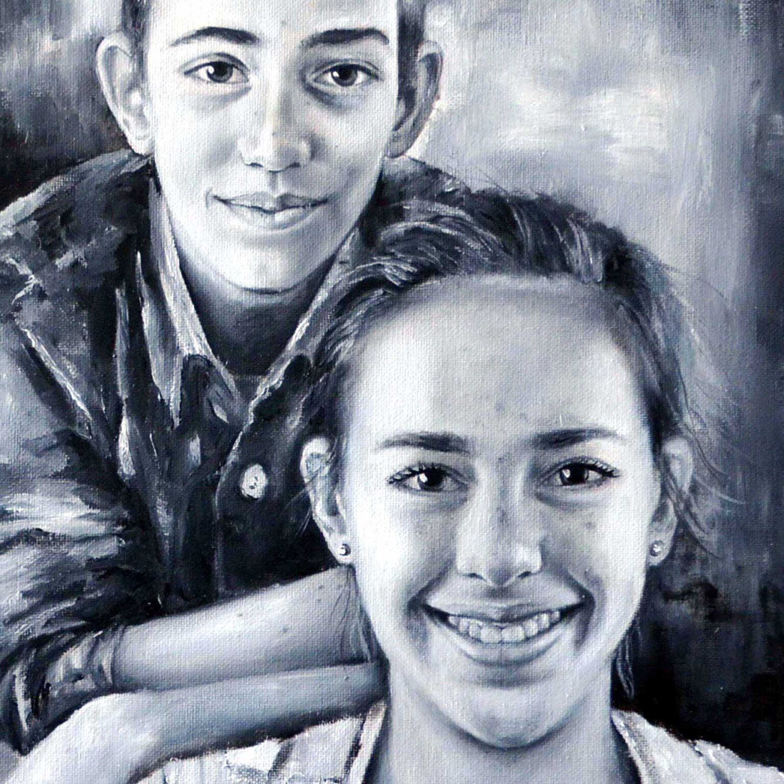 Kim & Pol, oil on canvas, 2015